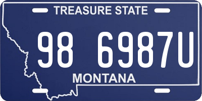 MT license plate 986987U