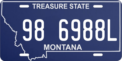 MT license plate 986988L