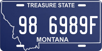 MT license plate 986989F