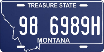MT license plate 986989H