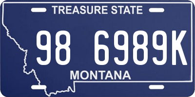 MT license plate 986989K