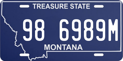 MT license plate 986989M
