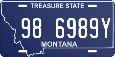 MT license plate 986989Y