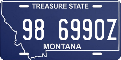 MT license plate 986990Z