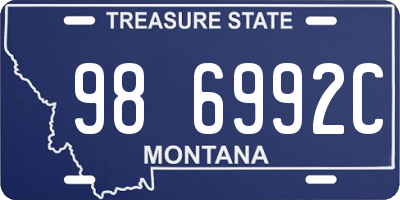 MT license plate 986992C