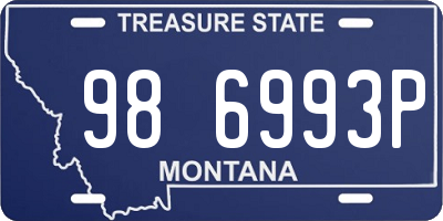 MT license plate 986993P