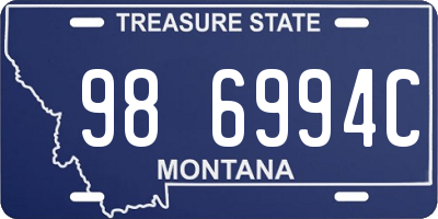 MT license plate 986994C