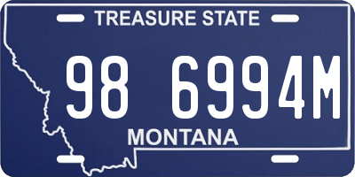 MT license plate 986994M