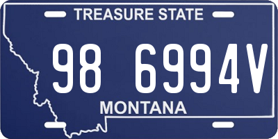 MT license plate 986994V