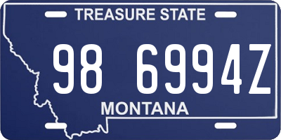 MT license plate 986994Z
