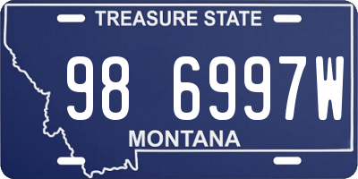 MT license plate 986997W