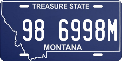 MT license plate 986998M