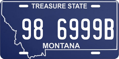 MT license plate 986999B
