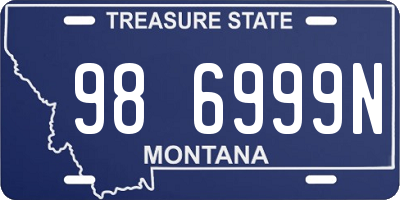 MT license plate 986999N