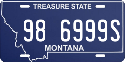 MT license plate 986999S