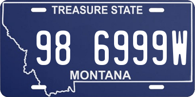 MT license plate 986999W