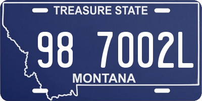 MT license plate 987002L
