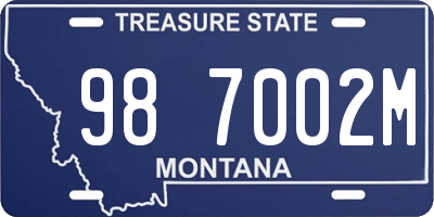 MT license plate 987002M