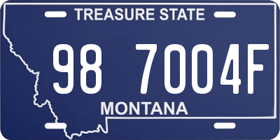 MT license plate 987004F