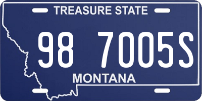 MT license plate 987005S