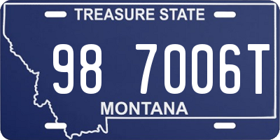 MT license plate 987006T