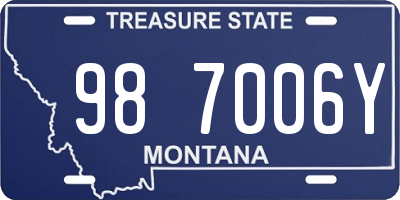 MT license plate 987006Y