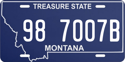 MT license plate 987007B