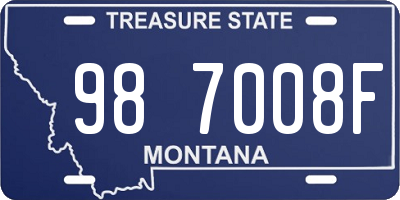 MT license plate 987008F