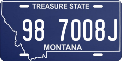 MT license plate 987008J