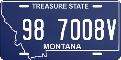 MT license plate 987008V