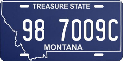 MT license plate 987009C