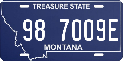 MT license plate 987009E