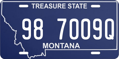 MT license plate 987009Q