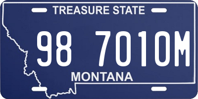MT license plate 987010M