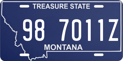 MT license plate 987011Z