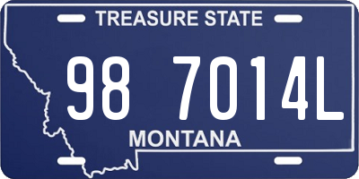 MT license plate 987014L