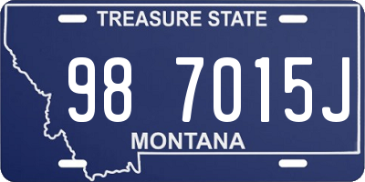 MT license plate 987015J