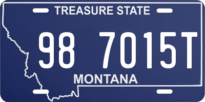 MT license plate 987015T