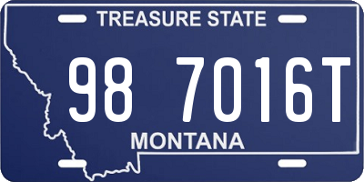 MT license plate 987016T