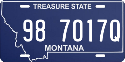 MT license plate 987017Q