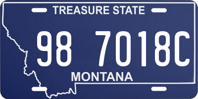 MT license plate 987018C