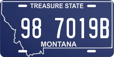 MT license plate 987019B