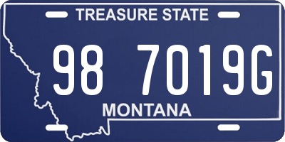 MT license plate 987019G