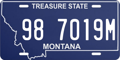 MT license plate 987019M