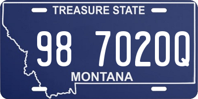 MT license plate 987020Q