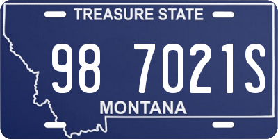 MT license plate 987021S