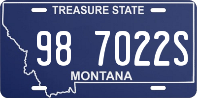 MT license plate 987022S