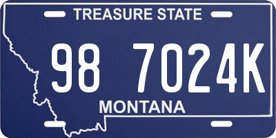 MT license plate 987024K