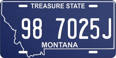 MT license plate 987025J