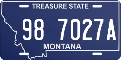 MT license plate 987027A